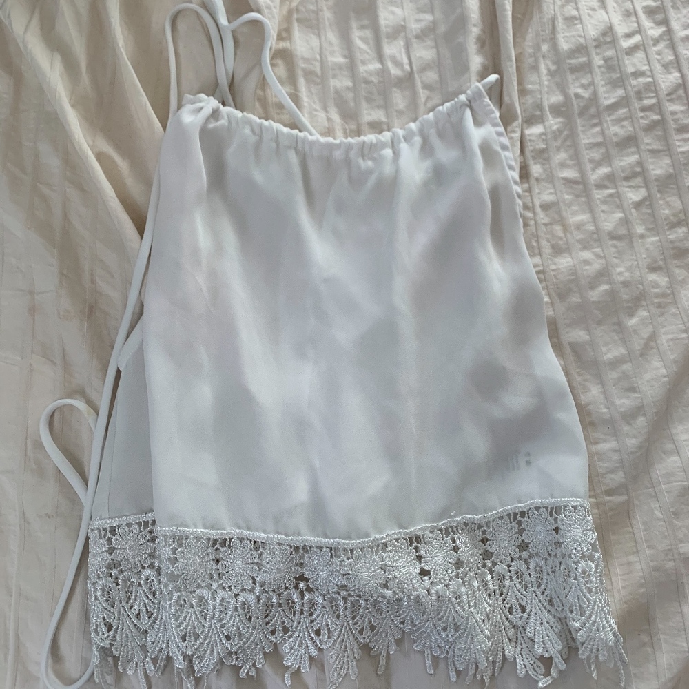 White halter top